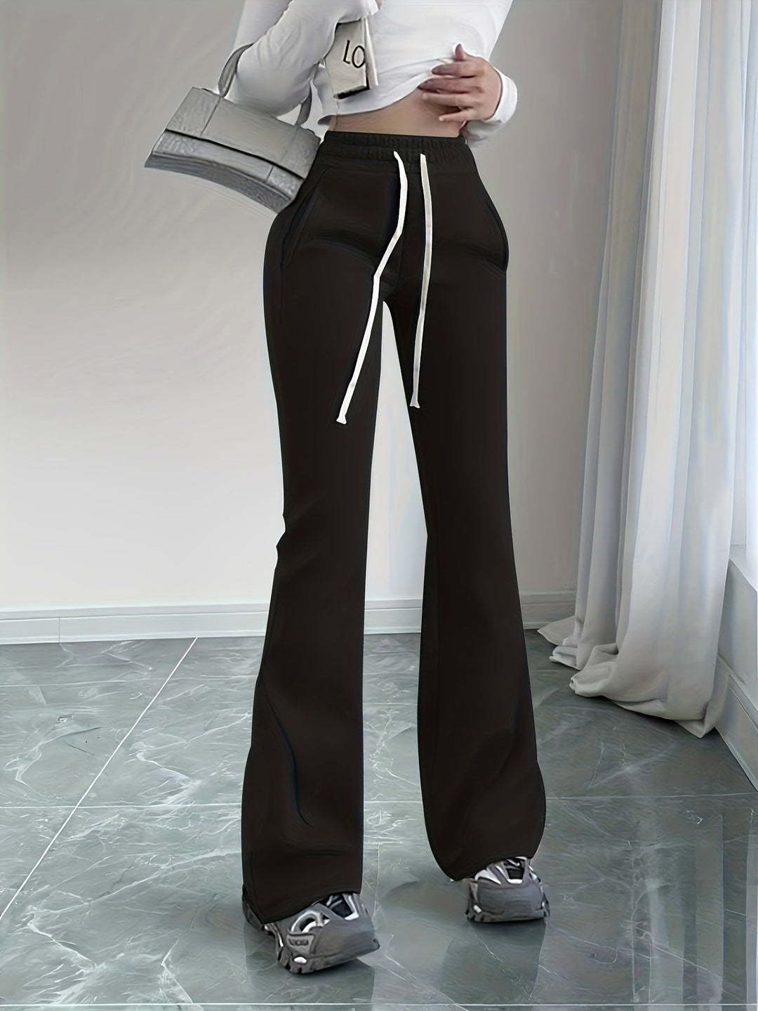 Gemma | Hoge Taille Flared Lounge Broek
