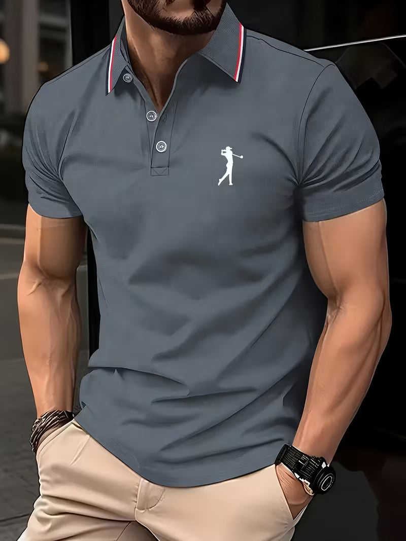 Arnold | Casual Korte Mouwen Golf Gedrukt Shirt