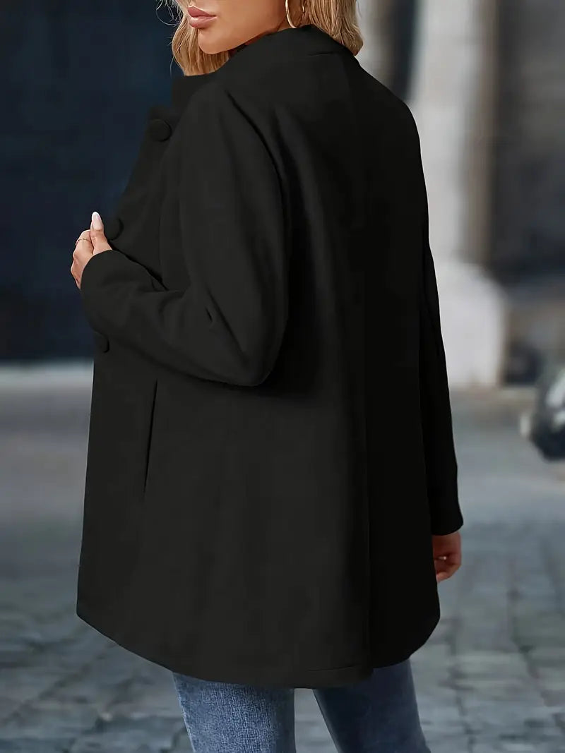 Juliette | Elegante Staande Kraag Knopenjas
