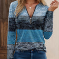 Ophelia | Kleurblok Kwart-Zip Top