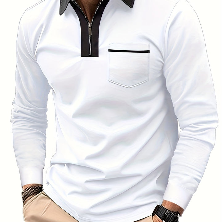 Curtis | Verfijnd Zip-Collar Polo Shirt