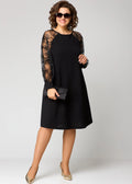 Edith | Elegante Bloemenmouw Kant Jurk