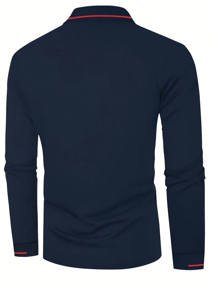 Dalton | Verfijnde Lange Mouwen Polo Shirt