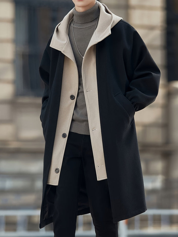 Harrison | Verfijnde Lange Hooded Coat