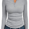 Ivy | Fitted Button Henley Top