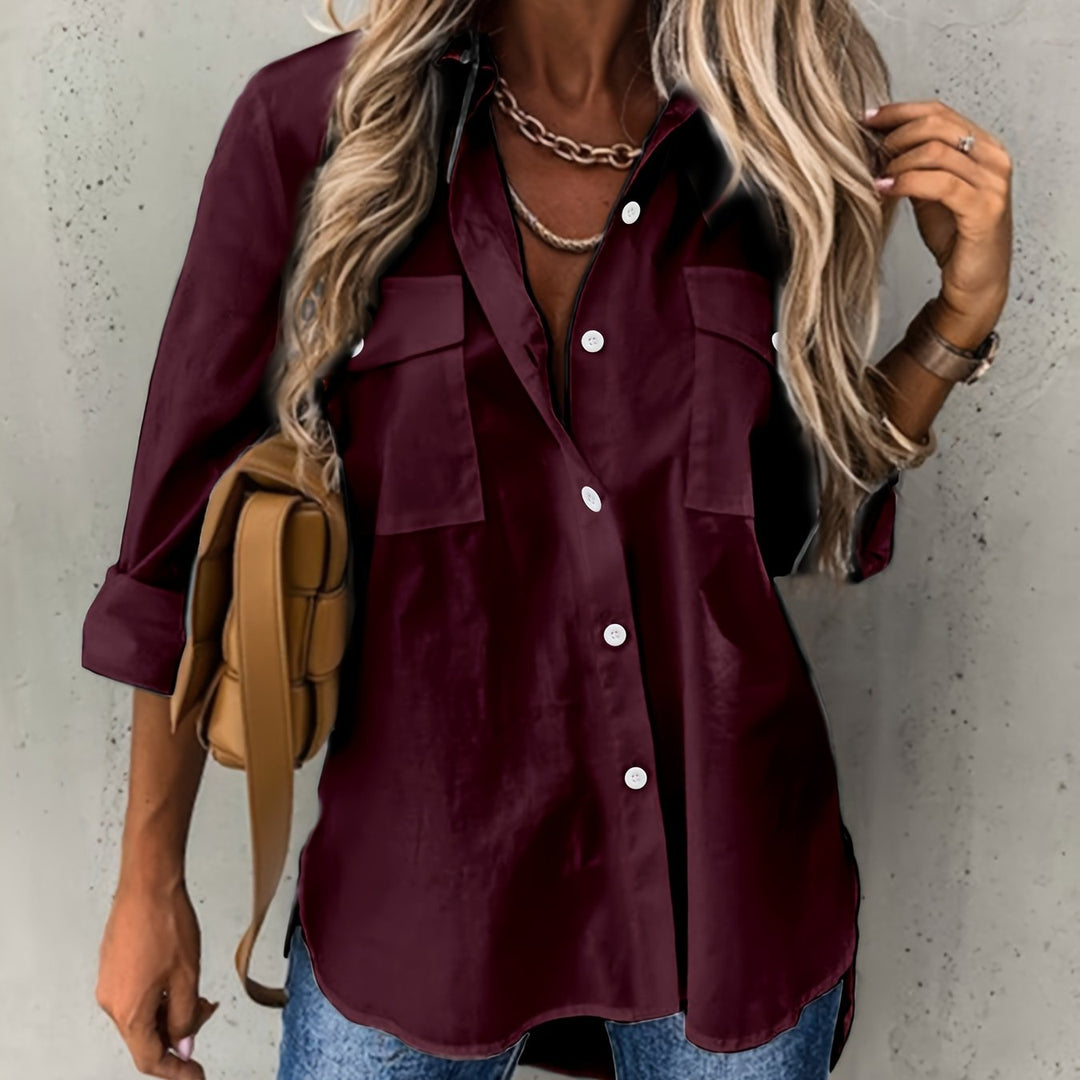 Katherine | Ontspannen Knop-Front Shirt