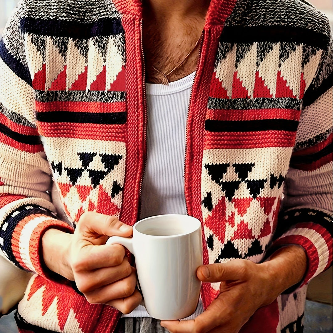 Callum | Patroon Gevoerde Cardigan