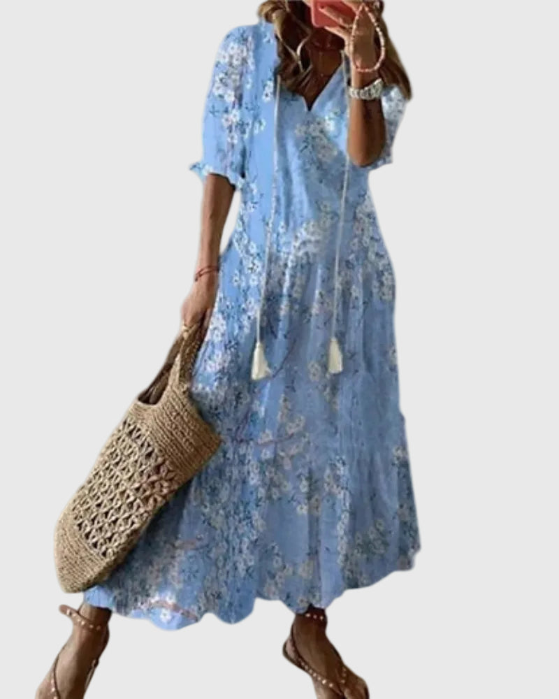 Amalia | Boho Vintage Zomer Maxi Jurk