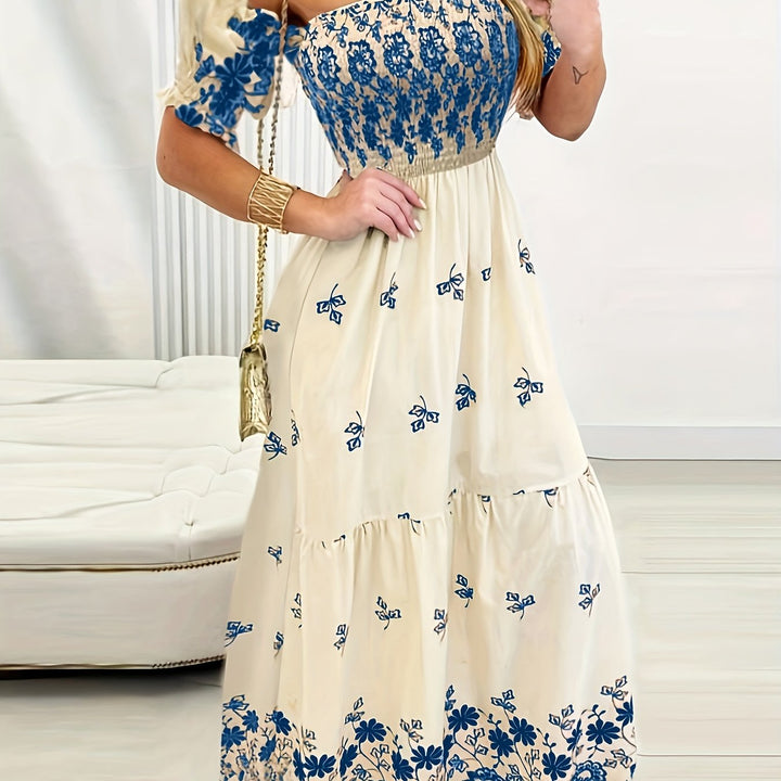 Seraphina | Off-Shoulder Bloemen Maxi Jurk