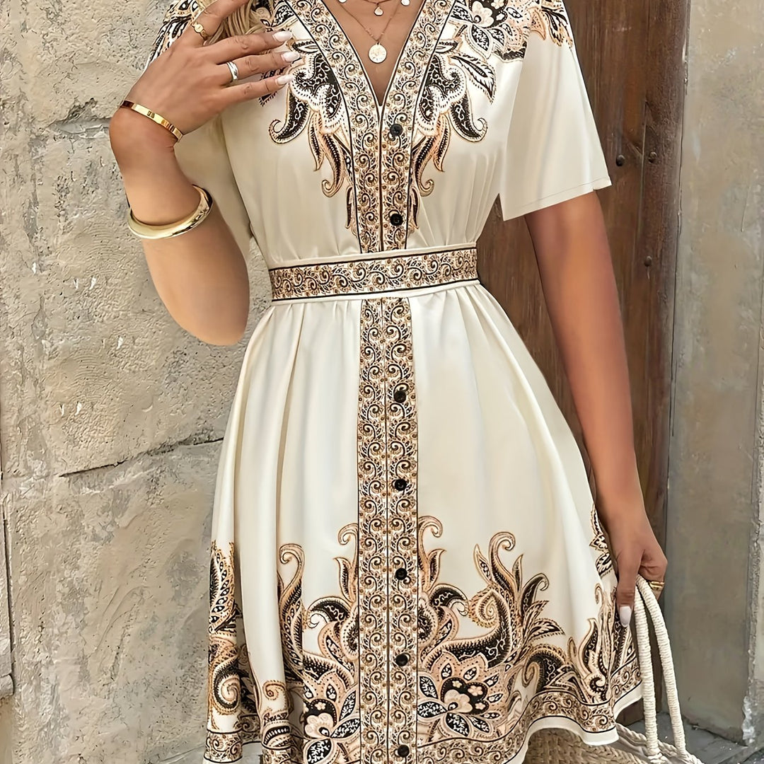 Georgia | Bohemian Print A-Lijn Jurk