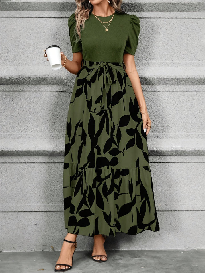 Helena | Geprinte Tiered Maxi Jurk