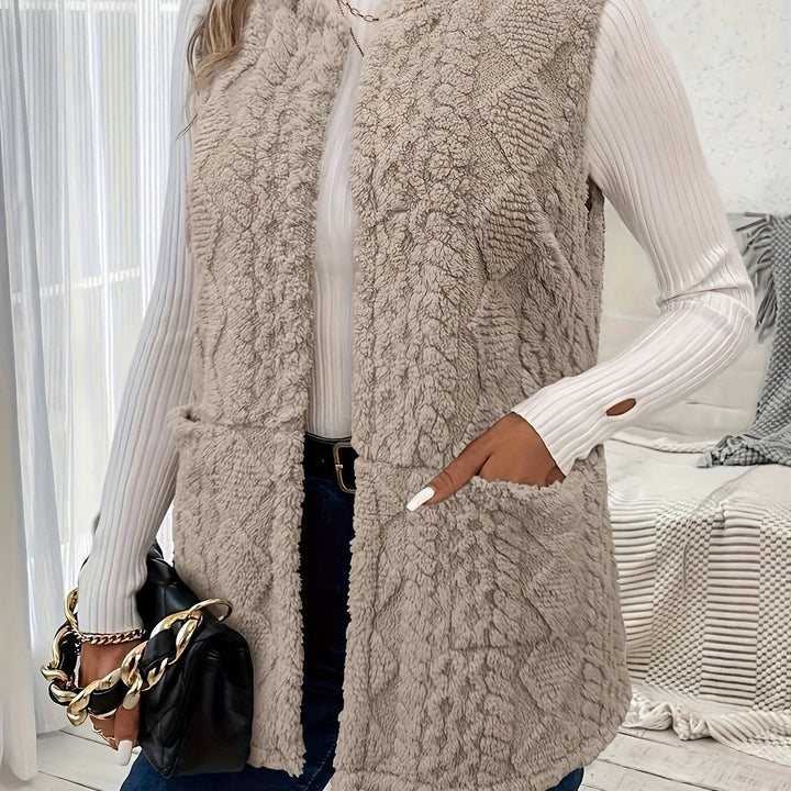Brenna | Gezellige Textuurloze Mouwloze Vest