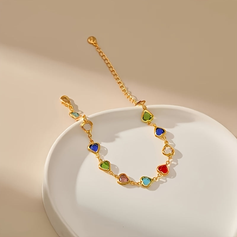 Gail | Stijlvolle Multicolor Hartvormige Armband