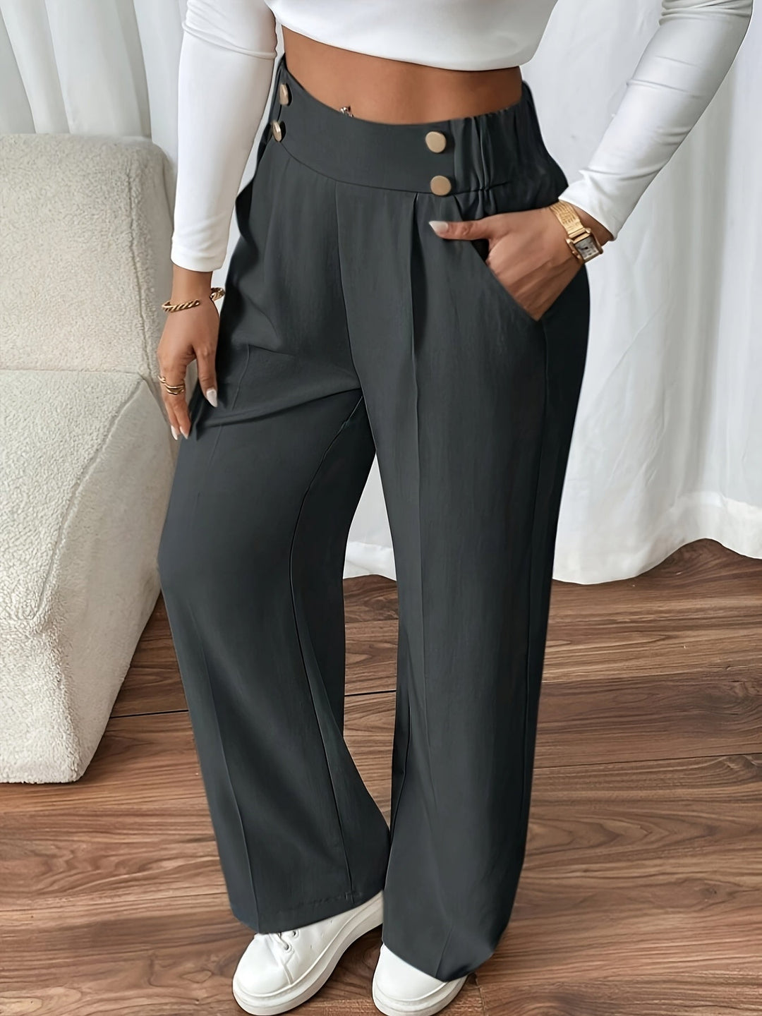 Renata | Op maat gemaakte Hoge Taille Broek