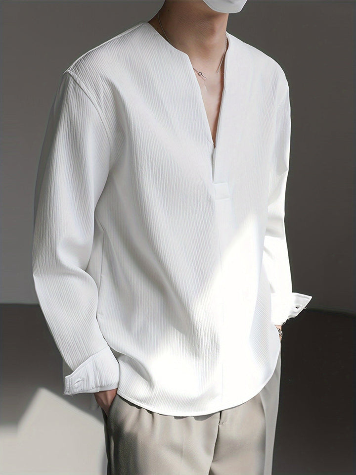 Franklin | Kraagloze V-hals Shirt