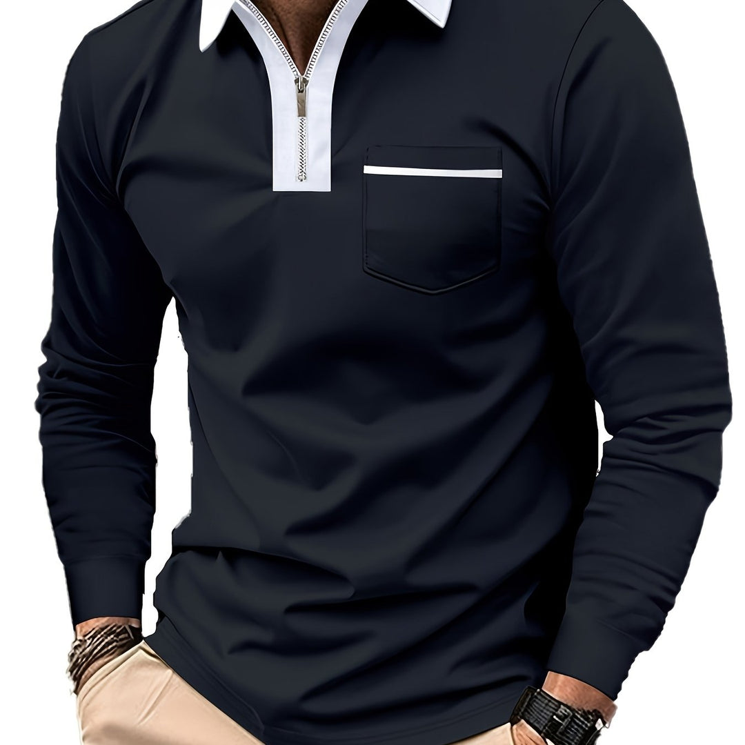 Curtis | Verfijnd Zip-Collar Polo Shirt
