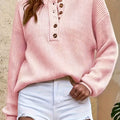Cecilia | Geribbelde Henley Trui