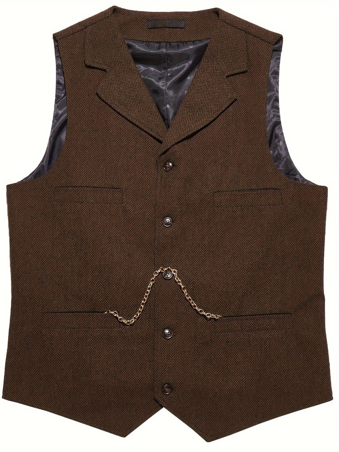 Byron | Verfijnde Haringbone Gilet