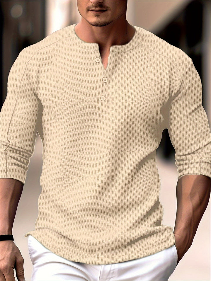 Carson | Getextureerde Lange Mouwen Henley