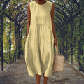 Ruby | Elegante Mouwloze Pocket Jurk