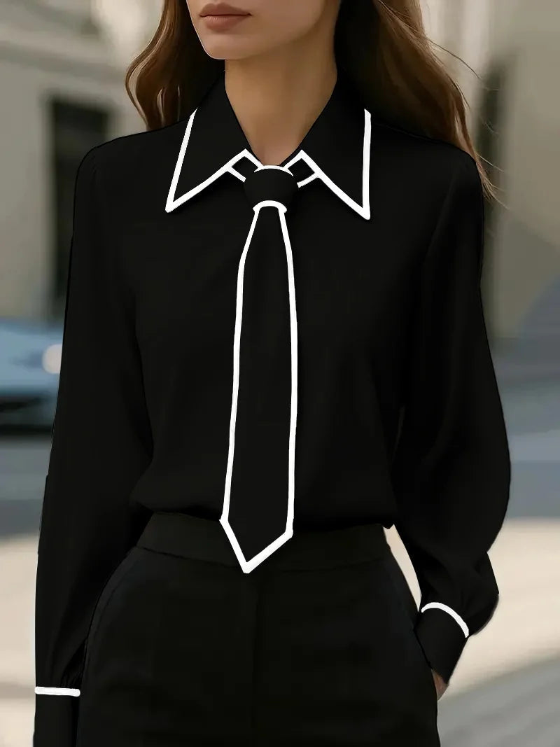 Adelina | Contrast Strik Blouse