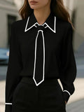 Adelina | Contrast Strik Blouse
