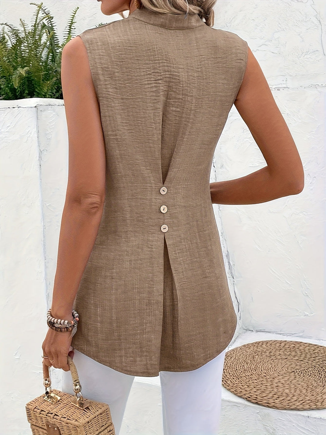 Farrah | Ontspannen Mouwloze Blouse