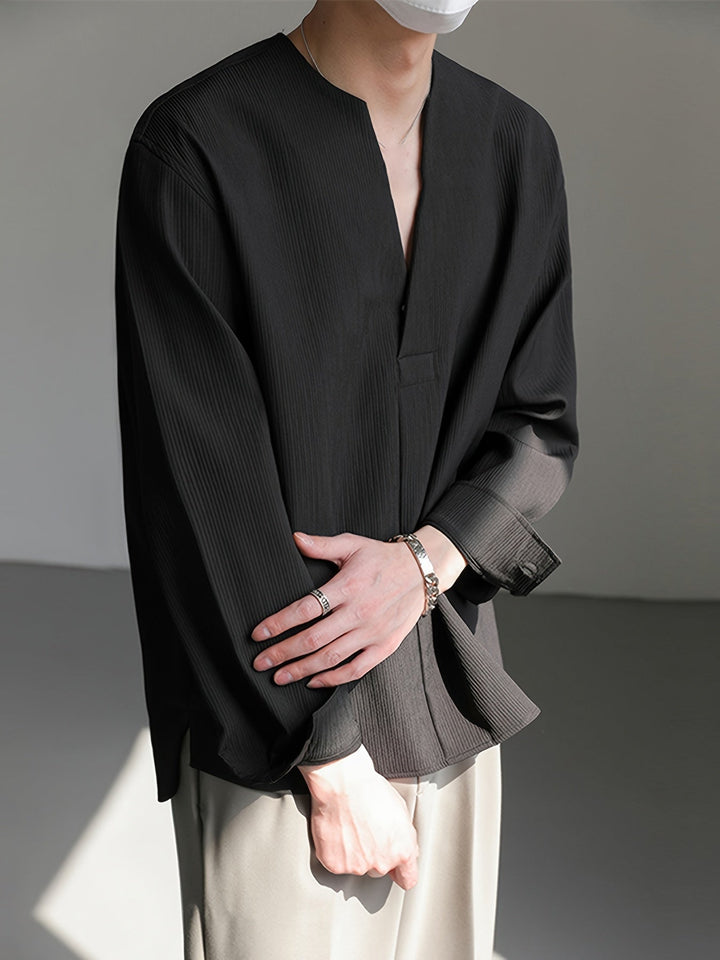 Franklin | Kraagloze V-hals Shirt