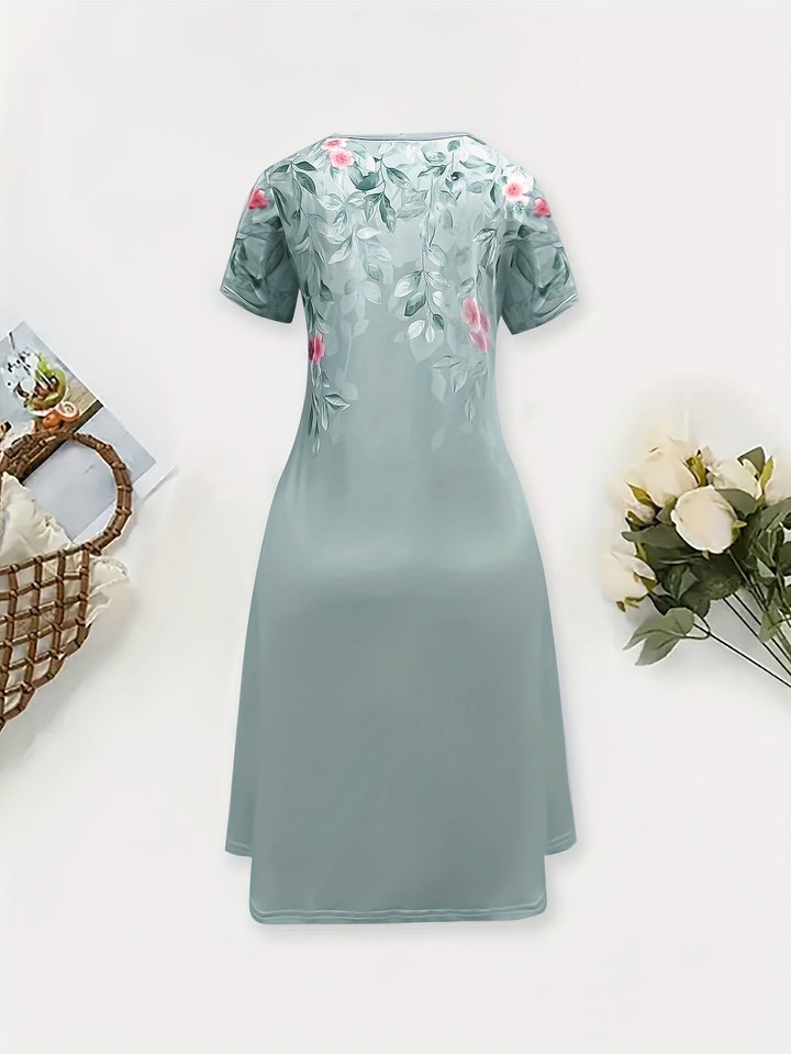 Marjorie | Elegante Bloemen A-Lijn Jurk