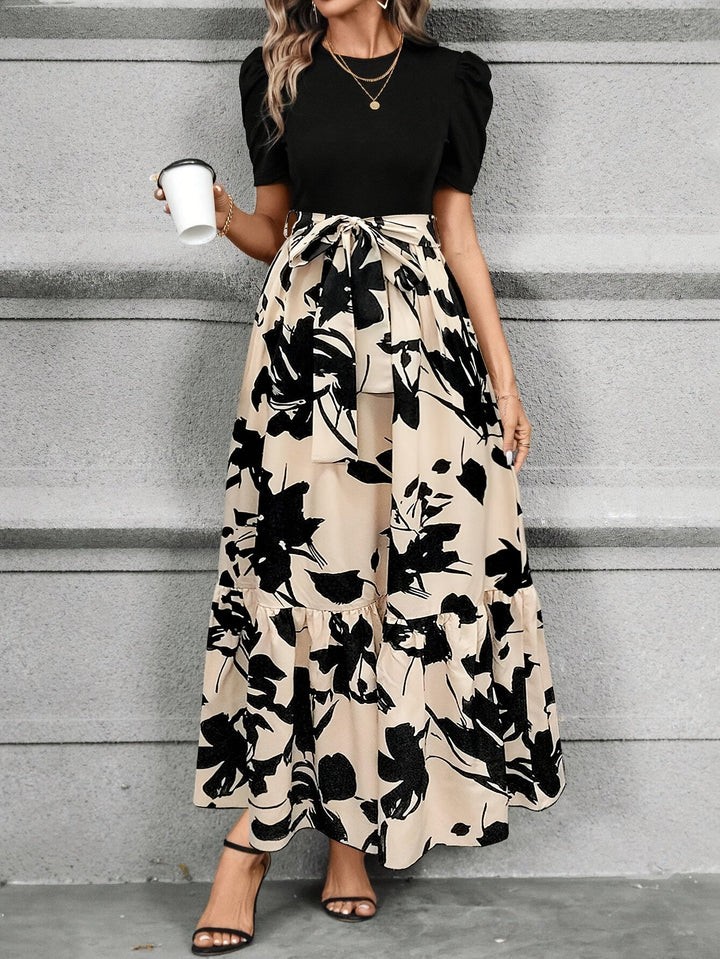 Helena | Geprinte Tiered Maxi Jurk