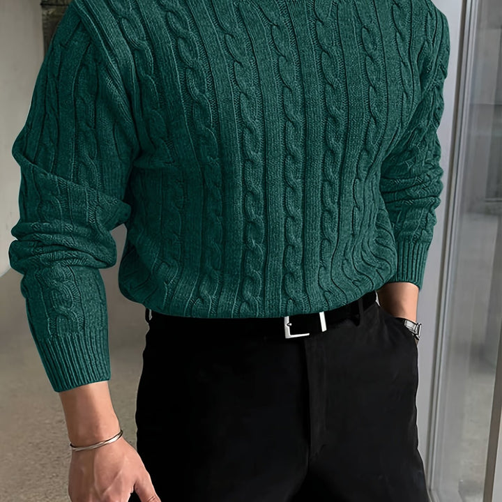 Jonas | Kabelgebreide Crew Neck Trui