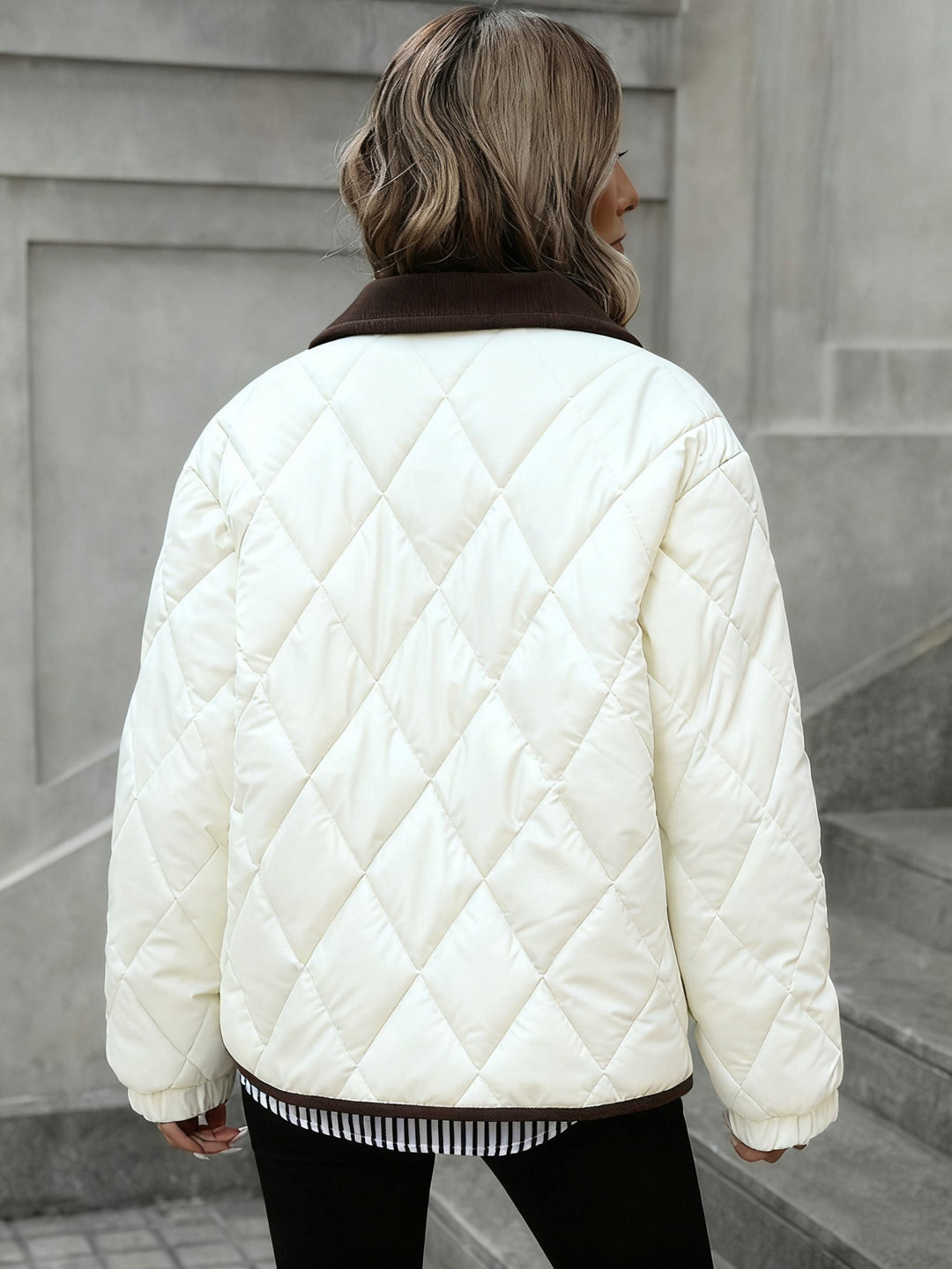 Imogen | Diamantgequiltte Gewatteerde Jas