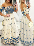 Seraphina | Off-Shoulder Bloemen Maxi Jurk