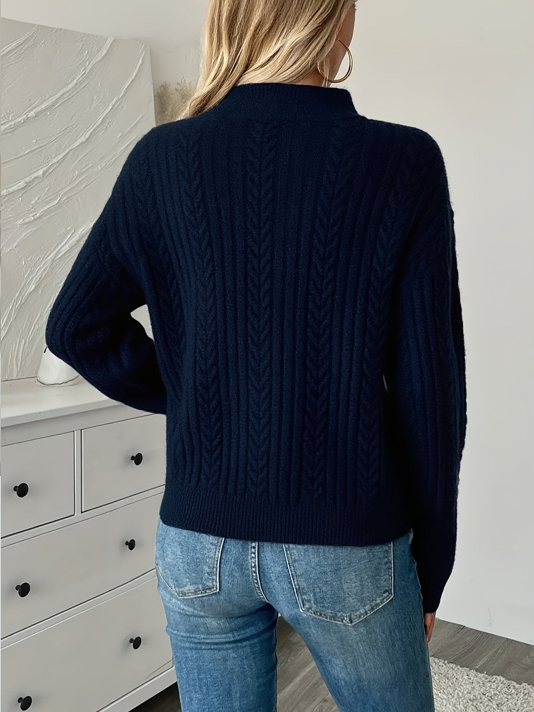 Clementine | Textured Half-Zip Sweater