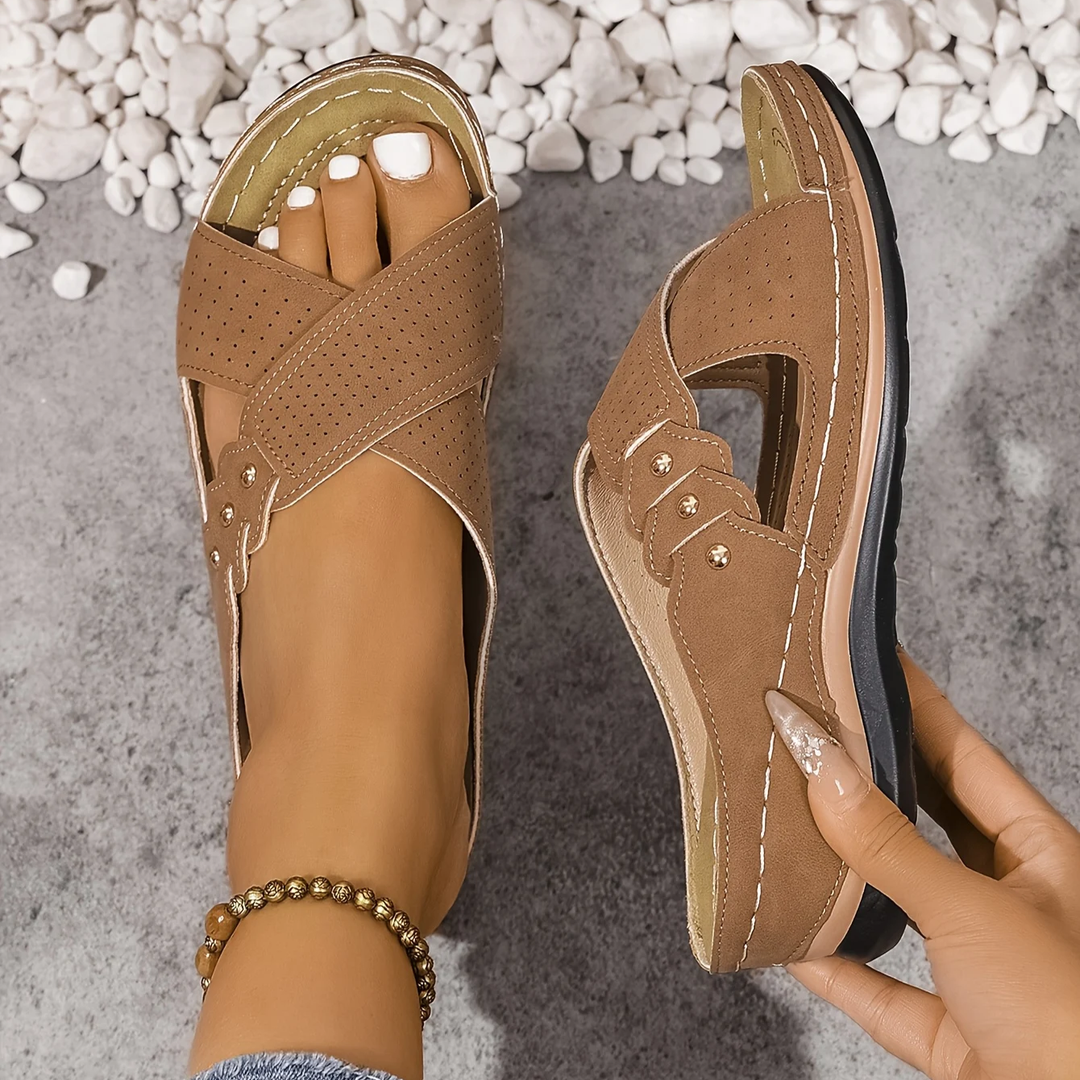 Charlotte | Premium Orthopedische Wedge Sandalen