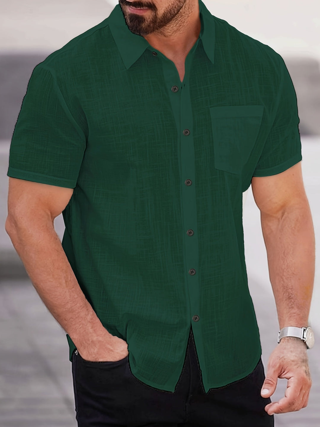 Emmett | Ontspannen Korte Mouwen Shirt