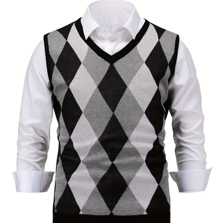 Chandler | Klassieke Argyle Trui Vest