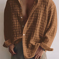 Rafael | Ontspannen Textured Lange Mouwen Shirt