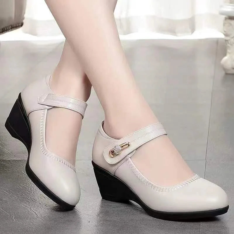 Monica | Elegante Comfort Schoenen met Middelhoog Hak