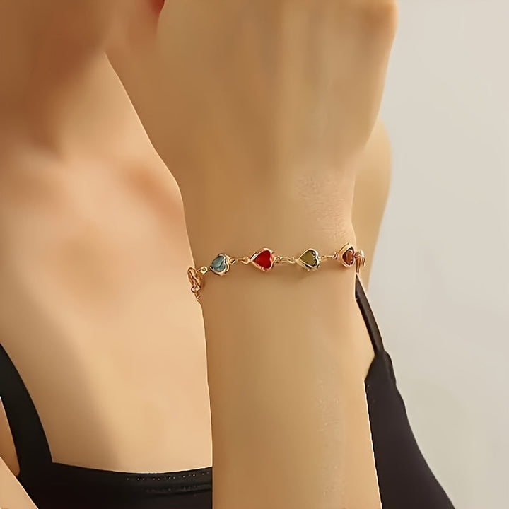 Gail | Stijlvolle Multicolor Hartvormige Armband