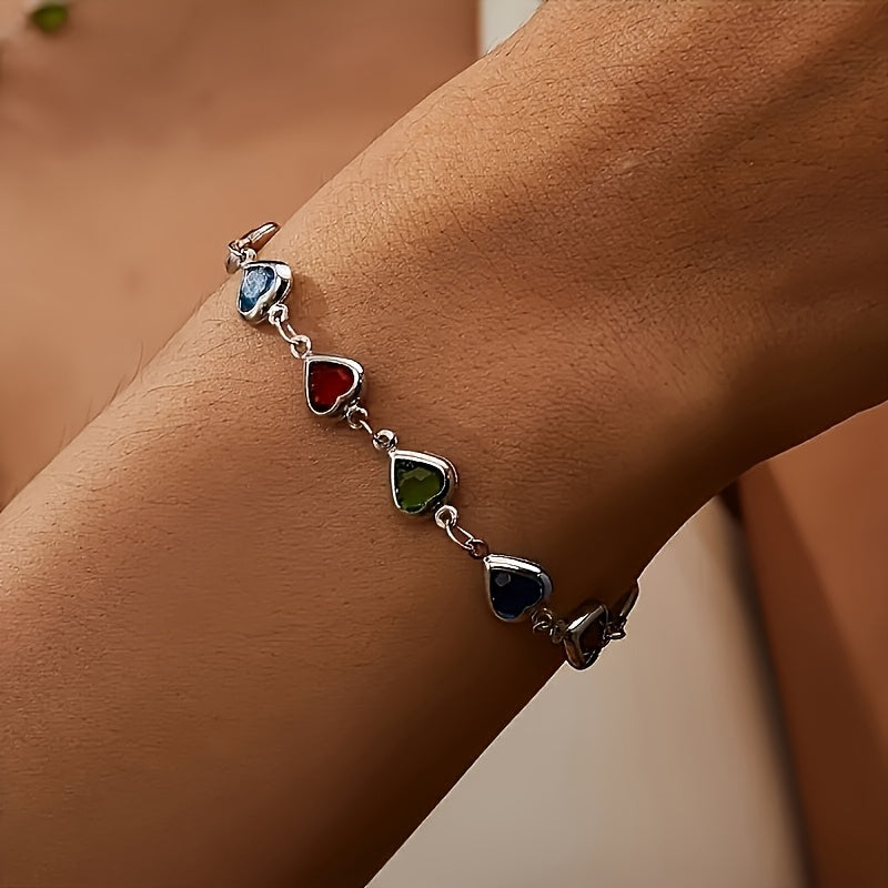 Gail | Stijlvolle Multicolor Hartvormige Armband