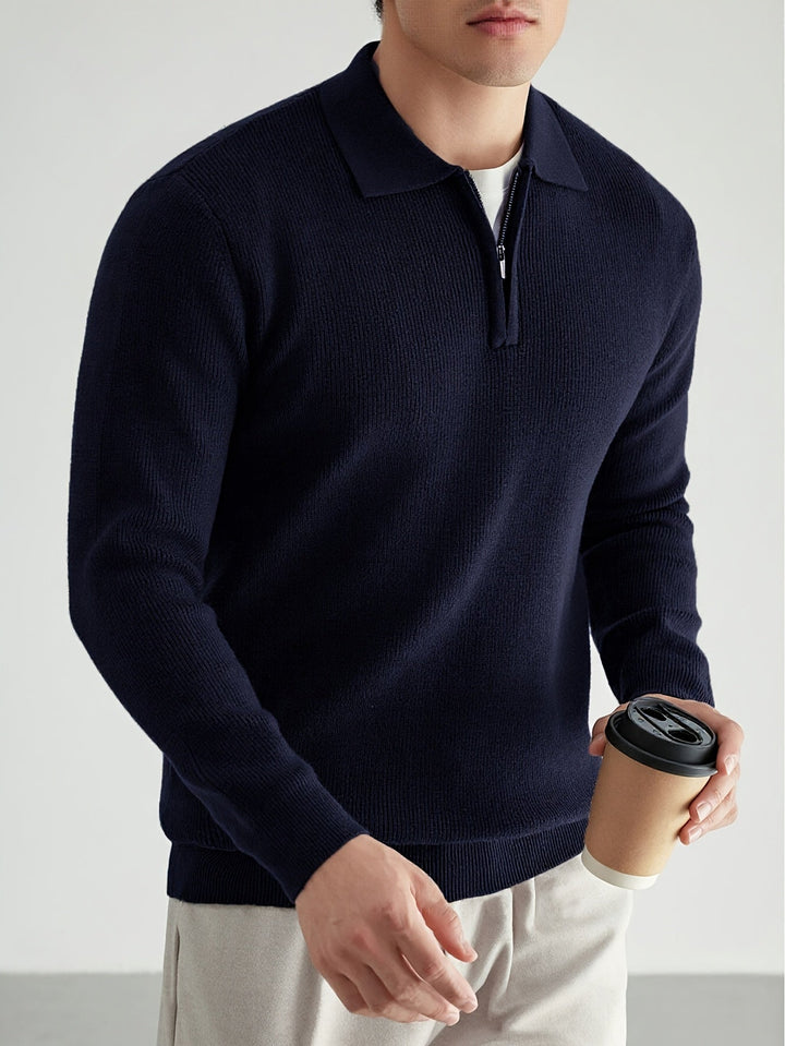 Donovan | Verfijnde Quarter-Zip Polo Sweater