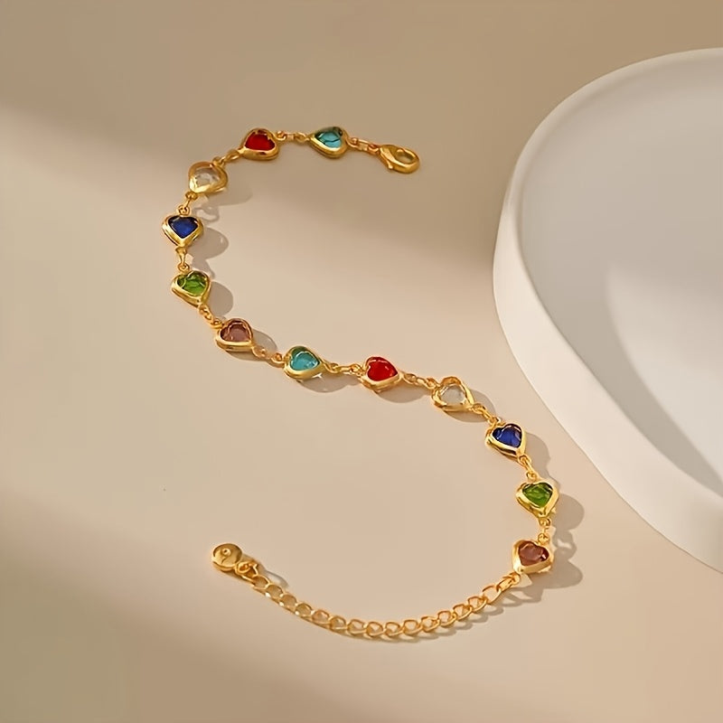 Gail | Stijlvolle Multicolor Hartvormige Armband