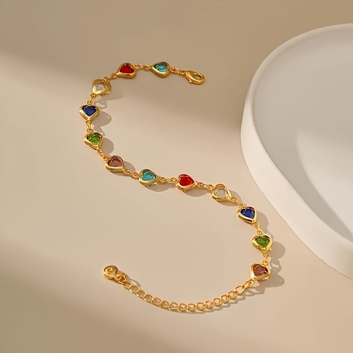 Gail | Stijlvolle Multicolor Hartvormige Armband