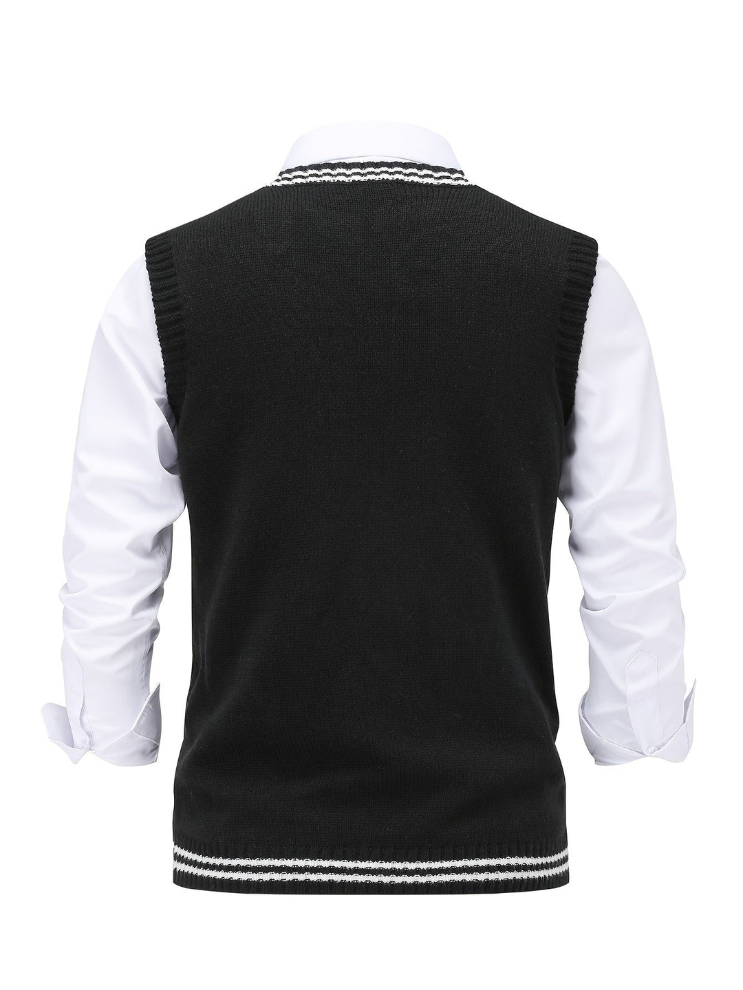 Gideon | Kabelgebreide V-Hals Sweater Vest