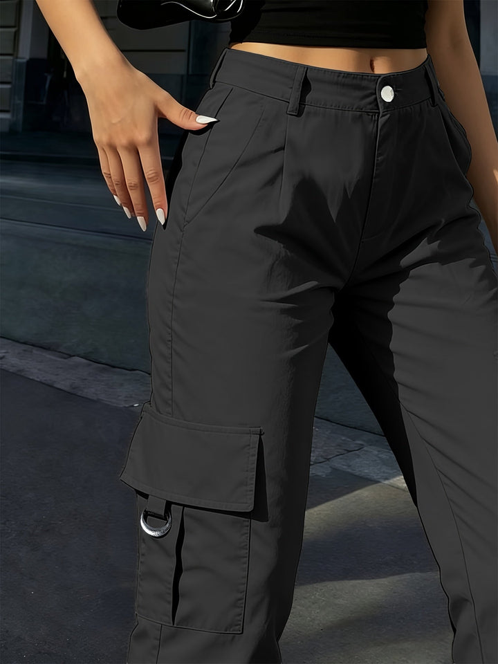 Bonnie | Hoge Taille Wijde Cargo Broek