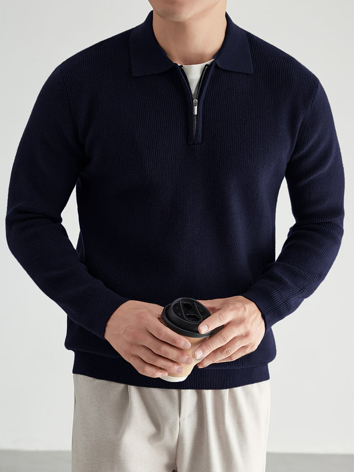 Donovan | Verfijnde Quarter-Zip Polo Sweater