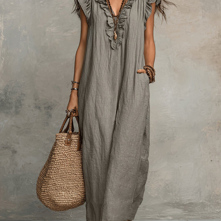 Marisol | Ruffled Bohemian Maxi Jurk