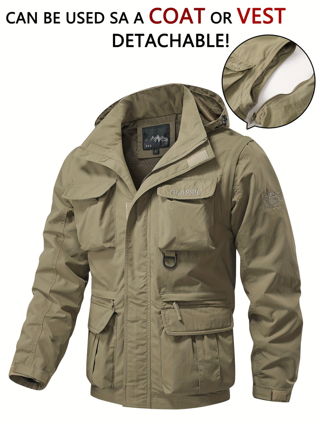 Dexter | Robuuste Multi-Pocket Cargo Jas