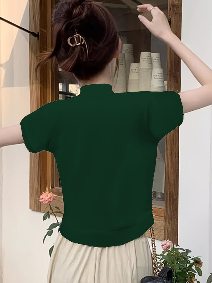 Della | Verfijnde Mock-Neck Top